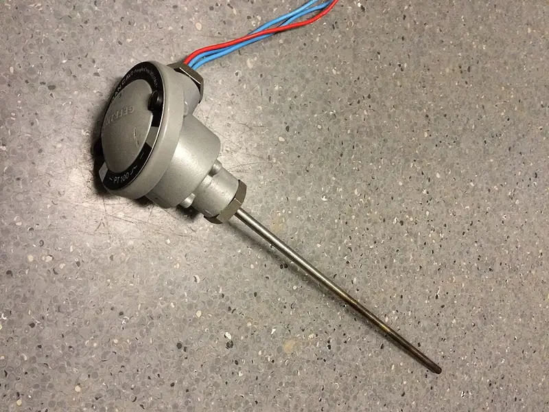 A temperature sensor — the input to an automated system